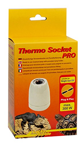 Lucky Reptile HTSP-4 Thermo Socket Pro, Porzellanfassung mit Gewinde, montierte Terrarienleuchte von Lucky Reptile