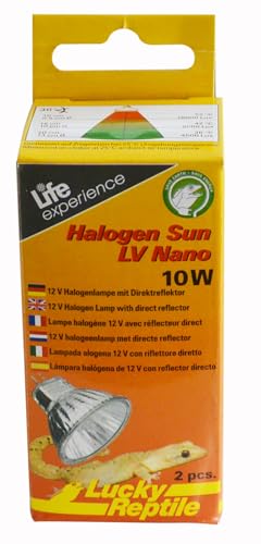 Lucky Reptile Halogen Sun LV Nano Wärmestrahler - 10W Sonnenlicht-Lampe für GU4-Stecksockel - spezielle Reflektorform - Lampe mit guter Licht- & Wärmeausbeute im Lichtfokus - Beleuchtung für Reptilien, Silber Lucky Reptile Halogen Sun LV Nano Wärmestrahler - 10W Sonnenlicht-Lampe für GU4-Stecksockel - spezielle Reflektorform - Lampe mit guter Licht- & Wärmeausbeute im Lichtfokus - Beleuchtung für Reptilien, Silber von Lucky Reptile