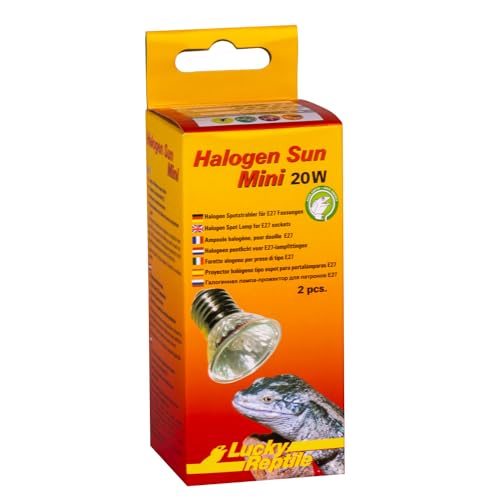 Lucky Reptile Halogen Sun Mini Doppelpack - 20 W Wärmestrahler für E27-Fassungen - Mini Halogenstrahler für Reptilien - Terrarium Lampe mit Tageslichtspektrum - Wärmelampe für kleine Terrarien, Silber, 1 Stück (1er Pack) Lucky Reptile Halogen Sun Mini Doppelpack - 20 W Wärmestrahler für E27-Fassungen - Mini Halogenstrahler für Reptilien - Terrarium Lampe mit Tageslichtspektrum - Wärmelampe für kleine Terrarien, Silber, 1 Stück (1er Pack) von Lucky Reptile