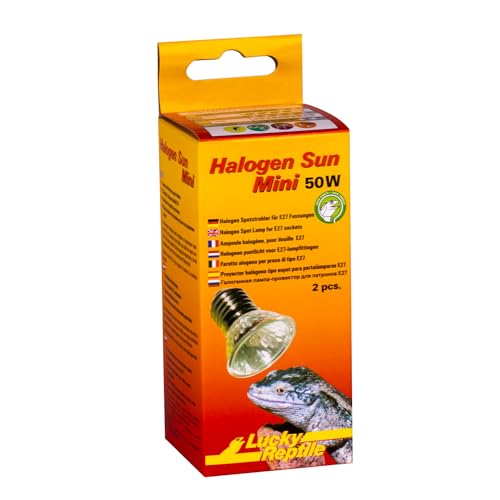 Lucky Reptile Halogen Sun Mini Doppelpack - 50 W Wärmestrahler für E27-Fassungen - Mini Halogenstrahler für Reptilien - Terrarium Lampe mit Tageslichtspektrum - Wärmelampe für kleine Terrarien, Silber, 1 Stück (1er Pack) Lucky Reptile Halogen Sun Mini Doppelpack - 50 W Wärmestrahler für E27-Fassungen - Mini Halogenstrahler für Reptilien - Terrarium Lampe mit Tageslichtspektrum - Wärmelampe für kleine Terrarien, Silber, 1 Stück (1er Pack) von Lucky Reptile