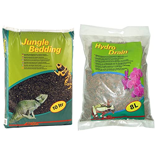 Lucky Reptile JB-10 Jungle Bedding, 10 Liter, Bodengrund für Tropenterrarien & Hydro Drain 8 l, Drainagematerial für Bodengrund im Tropenterrarien von Lucky Reptile