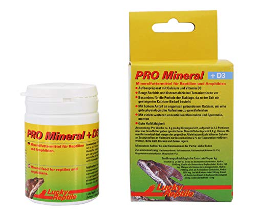 Lucky Reptile PRO Mineral + D3 - 60 g, Mineralpräparat mit Vitamin D3 für Reptilien von Lucky Reptile