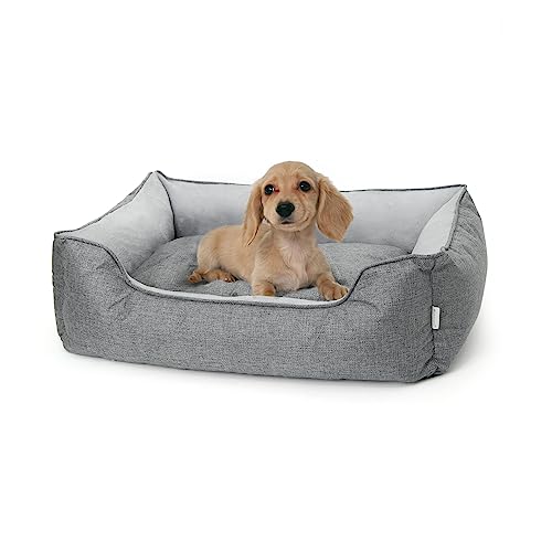 Hundebett Waschbar Orthopädisches Hundebett für Grosse Hunde Hundebett Flauschig Schlafplätze & Möbel für Kleine Hunde, 75x55x20cm - Grau von Lucky Sign