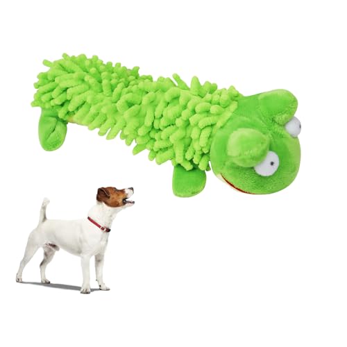 LuckyOpt Quietschendes Hundespielzeug, interaktiv, niedlich, keine Füllung, weiches Plüsch-Haustierspielzeug, 24 cm, Kauspielzeug für Welpen, kleine, mittelgroße Hunde, Zahnreinigung, lindert von LuckyOpt