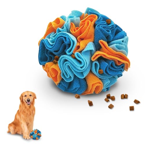 LuckyOpt Schnüffelball für Hunde, 15 cm Durchmesser, Schnüffelball für Langeweile, interaktives Hundespielzeug für natürliche Nahrungssuche, Geruchstraining für kleine und mittelgroße Rassen, von LuckyOpt