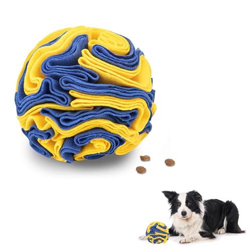 LuckyOpt Schnüffelball für Hunde, 20 cm, Filzstoff, Schnüffelball für kleine bis mittelgroße Hunde, buntes Hunde-Puzzle-Spielzeug, um Stress zu reduzieren und Langeweile zu lindern, verbessert die von LuckyOpt
