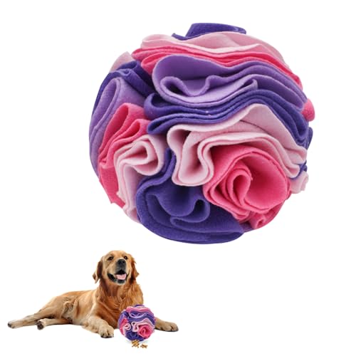 LuckyOpt Schnüffelball für Hunde, 20 cm, Filzstoff, Schnüffelball für kleine bis mittelgroße Hunde, buntes Hunde-Puzzle-Spielzeug, um Stress zu reduzieren und Langeweile zu lindern, verbessert die von LuckyOpt