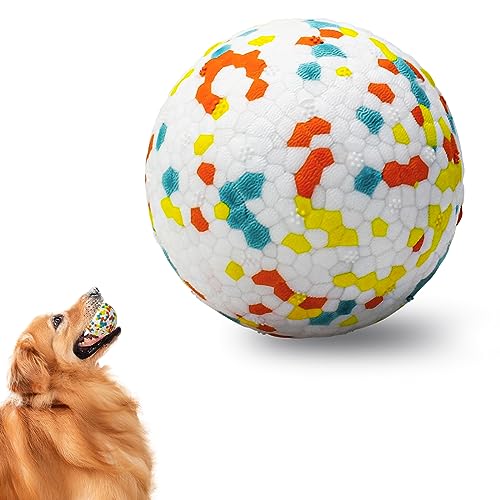 LuckyOpt Unzerstörbarer Hundeball, hohe Sprungkraft Gummi Hundespielzeug Ball, TPR Hundeball Langlebiger Hundespielzeug Ball Resistente Zähne für Training Kleine Mittlere Große Hunde (A) von LuckyOpt