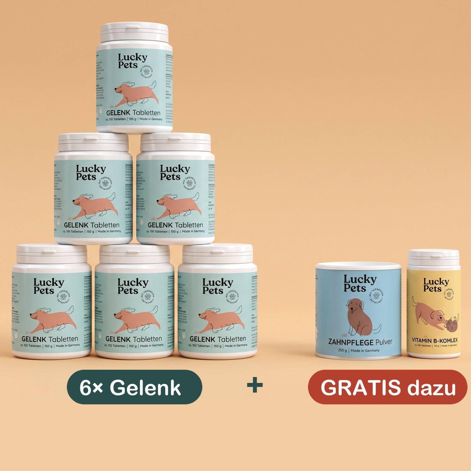 Lucky Pets Gelenktabletten - 6er Set Lucky Pets Gelenktabletten - 6er Set von LuckyPets
