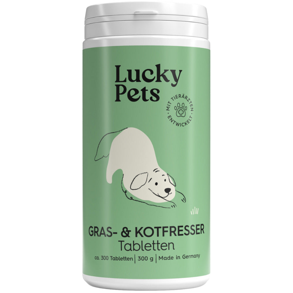 Lucky Pets Gras & Kotfresser Tabletten für Hunde - 100 % pflanzlich, Made in Germany - Lucky Pets Kot- und Grasfresser Tabletten Lucky Pets Gras & Kotfresser Tabletten für Hunde - 100 % pflanzlich, Made in Germany - Lucky Pets Kot- und Grasfresser Tabletten von LuckyPets