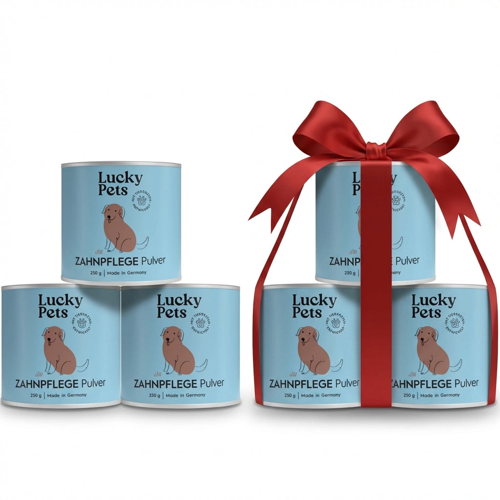 Lucky Pets Zahnpflegepulver für Hunde - ohne Bürste, 100% natürlich - 6er Set Lucky Pets Zahnpflegepulver für Hunde - ohne Bürste, 100% natürlich - 6er Set von LuckyPets