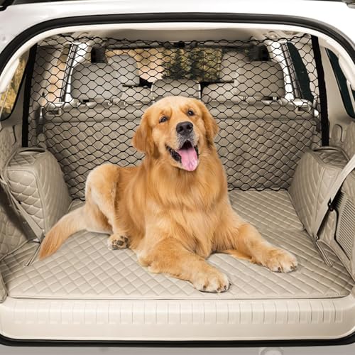 Lucxhcky Hunde-Auto-Barriere, Hunde-Barriere für Auto, Trennwand für Rücksitz, Hundebarriere für SUV, Haustier-Barriere, 130 x 89 cm, Auto-Trennwand für Hunde, Auto-Netz für Hunde (130 x 89 cm) von Lucxhcky