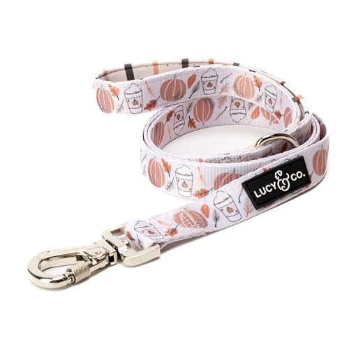 Lucy & Co. 152 cm lange Hundeleine – tolle Herbst-Leine – Designer-Leine für große Hunde, kleine Hundeleine oder mittelgroße Hundeleine – Welpenleine – Hundezubehör – Hundezubehör (groß, weiße und von Lucy & Co.