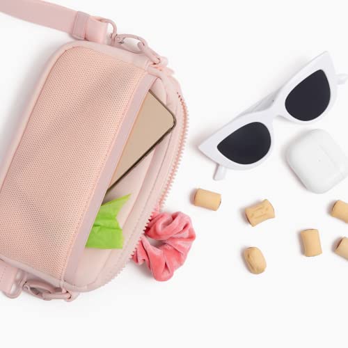 Lucy & Co. Crossbody Leckerli-Tasche, Haustier-Leckerli-Tasche, Bauchtasche, Umhängetasche, 3 Möglichkeiten, versteckter Kotbeutelspender, Reißverschlusstasche, Handytasche, Hundezubehör (Rosenwasser) von Lucy & Co.