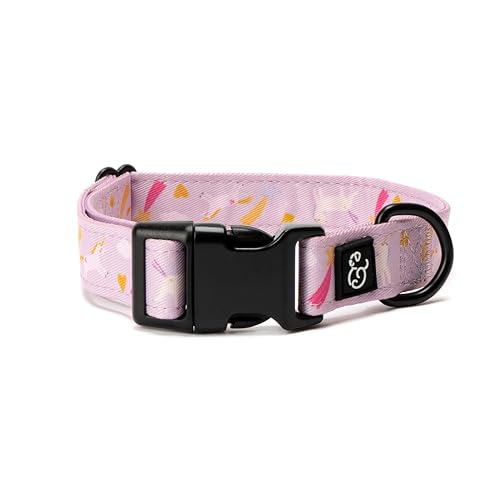 Lucy & Co. Unicorn Magic Hundehalsband – strapazierfähiges, leichtes Designer-Halsband für Haustiere – verstellbare Metall-Sicherheitsschnalle (Medium, lila & rosa Einhörner) von Lucy & Co.