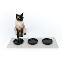 LucyBalu SQUARE Katzen Napfunterlage taupe L von LucyBalu