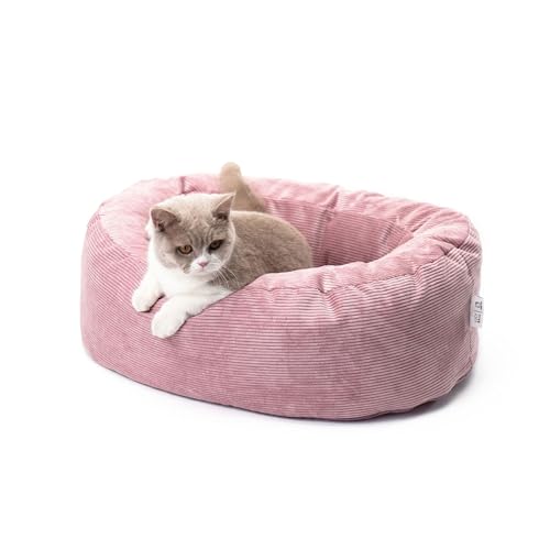 LucyBalu X Hello Kitty Dinghy Katzenbett waschbar für kleine & große Katzen | Schlafplatz | Katzenkissen | Katzensofa | Katzen Kuschelbett | Katzen Bettchen | Katzen Couch | Katzen Liegeplatz | Rosa von LucyBalu