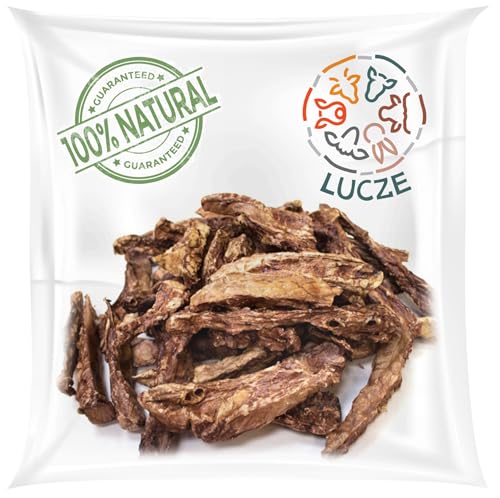 Lucze, Rinderlunge für Hunde getrocknet, 500g, Dog Snacks getreidefrei, Hundeleckerlies, 100% natürlicher Kausnack ohne Chemie, gesunde und ausegewogene Tiernahrung von Lucze