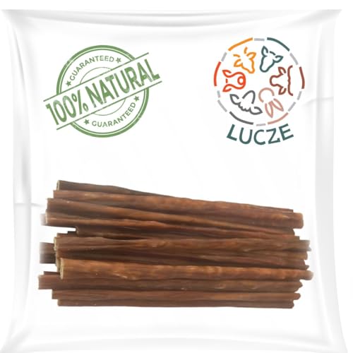 Lucze Rinderdarm getrocknet Hundeleckerli 1kg 15-20 cm Kranzdarm Sticks Welpensticks Natur Kauartikel für kleine Hunde von Lucze