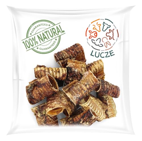 Lucze® - Rinderstrossen für Hunde - 500g - 10cm - Rinderstrossen geschnitten - Trainingshappen - Hundeleckerli - Kauartikel Premium - ohne Zusatzstoffe von Lucze