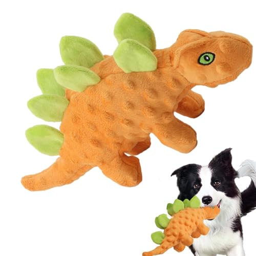 Lueear Drachen-Hundespielzeug, Dinosaurier-Samt, Kauspielzeug, unzerbrechlich, bissfest, entspannend, sensorisches Spielzeug mit Sound, interaktiv, für Haustier, Welpen, Hunde, Katzen, Kätzchen von Lueear