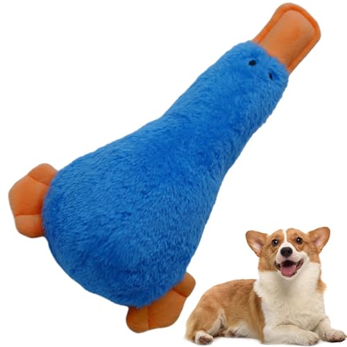 Lueear Duck Dog Chew Toy Quietschendes Superweiches Plüsch Gefüllte Ente Form Haustier Spielzeug Zahnen Welpenspielzeug Kauspielzeug für Welpen Spielzeit Training von Lueear