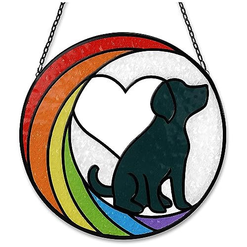 Lukasz Gedenkgeschenke für Hunde Rainbow Bridge Sun Catcher dekorativ für Hundeliebhaber Pet Present von Lukasz