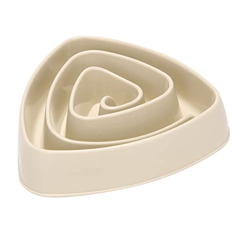 Lukasz Kunststoff-Schüssel, rutschfest, dreifach verschoben, für Haustiere, Slow Food Bowl (Beige) von Lukasz