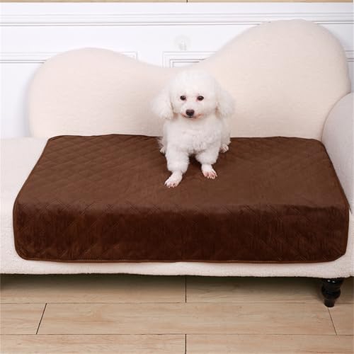 Lukery 2 Stück Wickelunterlage Waschbar für Hunde, Welpenunterlagen Wiederverwendbare Matten Trainingspads für Hunde Schnell Absorbierend für Autositz/Sofa (L(70 * 50cm),Kaffee) von Lukery