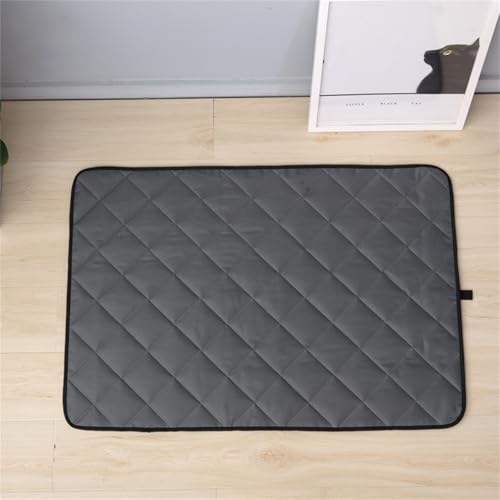 Lukery 2 Stück Wickelunterlage Waschbar für Hunde, Welpenunterlagen Wiederverwendbare Matten Trainingspads für Hunde Schnell Absorbierend für Laufstall/Autositz/Sofa (L50*75cm,Grau) von Lukery