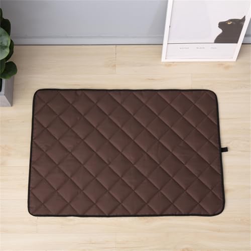 Lukery 2 Stück Wickelunterlage Waschbar für Hunde, Welpenunterlagen Wiederverwendbare Matten Trainingspads für Hunde Schnell Absorbierend für Laufstall/Autositz/Sofa (L50*75cm,Kaffee) von Lukery