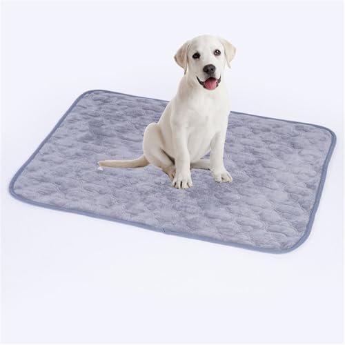 Lukery 2 Stück Wickelunterlage Waschbar für Hunde, Welpenunterlagen Wiederverwendbare Matten Trainingspads für Hunde Schnell Absorbierend für Laufstall/Autositz/Sofa (S:(50 * 35cm),Dunkelgrau) von Lukery