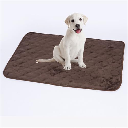 Lukery 2 Stück Wickelunterlage Waschbar für Hunde, Welpenunterlagen Wiederverwendbare Matten Trainingspads für Hunde Schnell Absorbierend für Laufstall/Autositz/Sofa (XL:(100 * 70cm),Curry) von Lukery