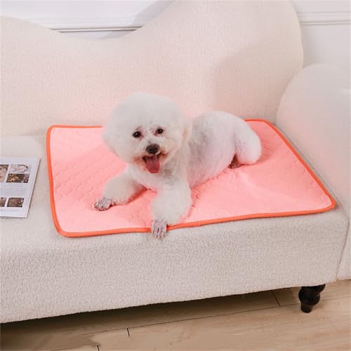 Lukery 2 Stück Wickelunterlage Waschbar für Hunde, Welpenunterlagen Wiederverwendbare Matten Trainingspads für Hunde Schnell Absorbierend für Laufstall/Autositz/Sofa (XXL(150 * 90cm),Orange) von Lukery