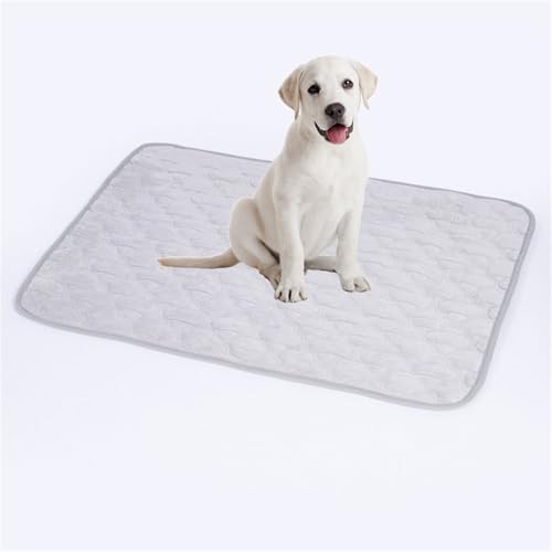 Lukery 2 Stück Wickelunterlage Waschbar für Hunde, Welpenunterlagen Wiederverwendbare Matten Trainingspads für Hunde Schnell Absorbierend für Laufstall/Autositz/Sofa (XXL:(150 * 90cm),Hellgrau) von Lukery