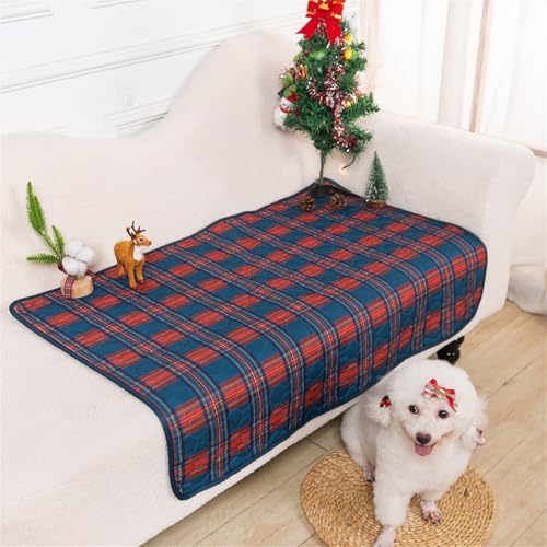 Lukery 2 Stück Wickelunterlage Waschbar für Hunde, Welpenunterlagen Wiederverwendbare Matten Trainingspads für Hunde Schnell Absorbierend für Laufstall/Sofa (XXL(150 * 90cm),Rot Blau) von Lukery