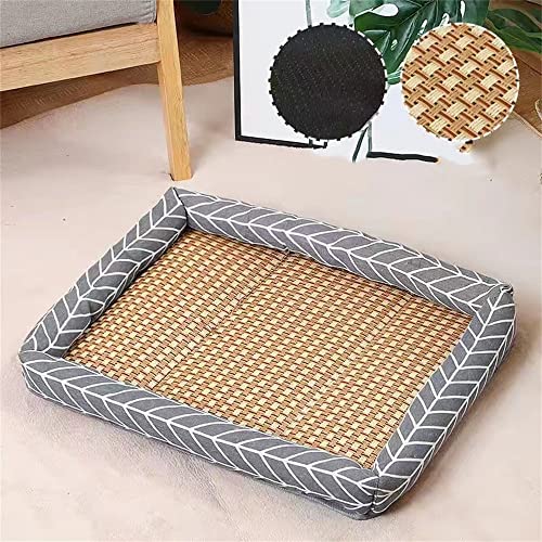 Lukery Kühlmatte für Hunde Katzen Sommer Cooling Mat Natürliches Komfortabel Breathable Hundematte Waschbare Faltbar Kühlkissen für Haustiere (43x32CM,Pfeilspitze) von Lukery