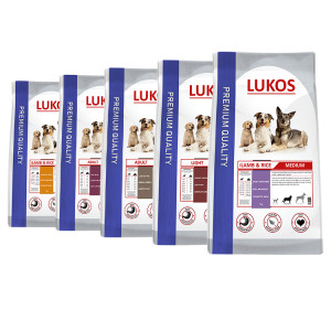 Lukos Premium Hundefutter Probepackungen Adult Large mit Lamm & Reis 1 kg von Lukos