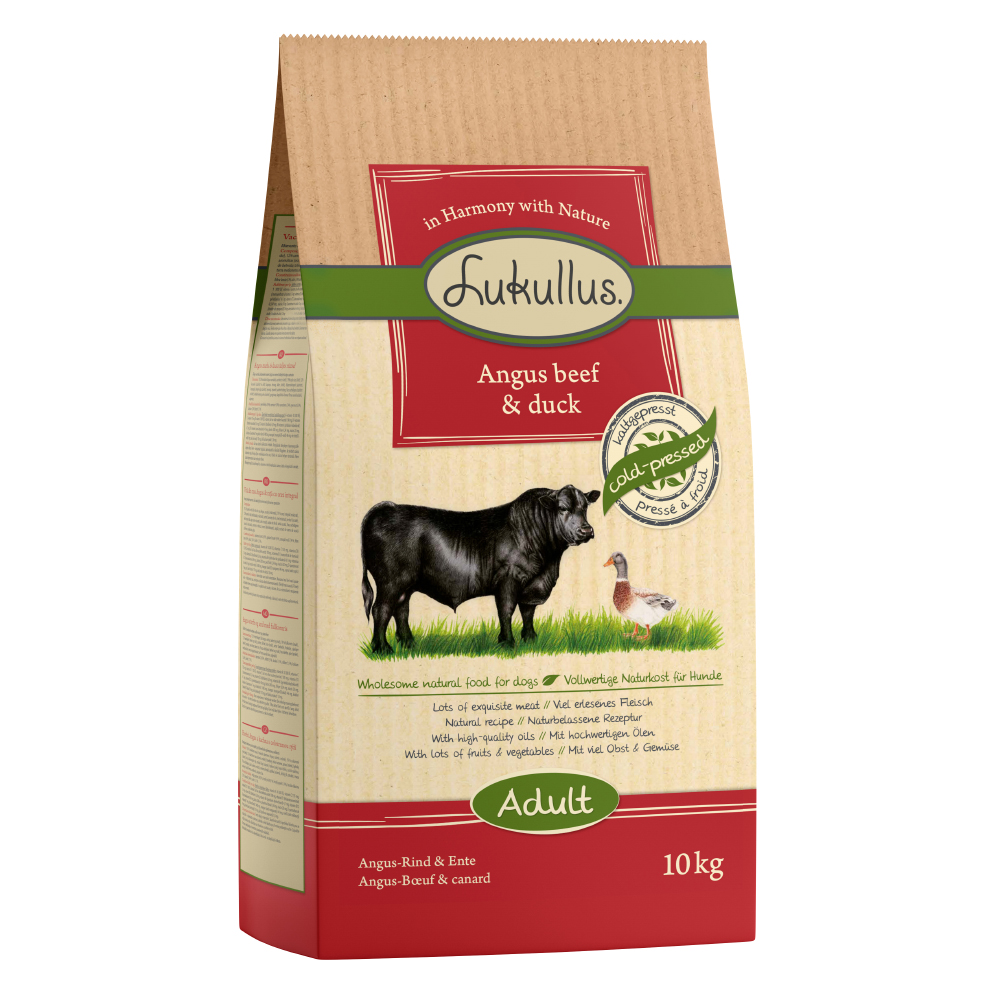10 / 15 kg Lukullus Kaltgepresst zum Sonderpreis - Adult Angus-Rind & Ente 10 kg 10 / 15 kg Lukullus Kaltgepresst zum Sonderpreis - Adult Angus-Rind & Ente 10 kg von Lukullus