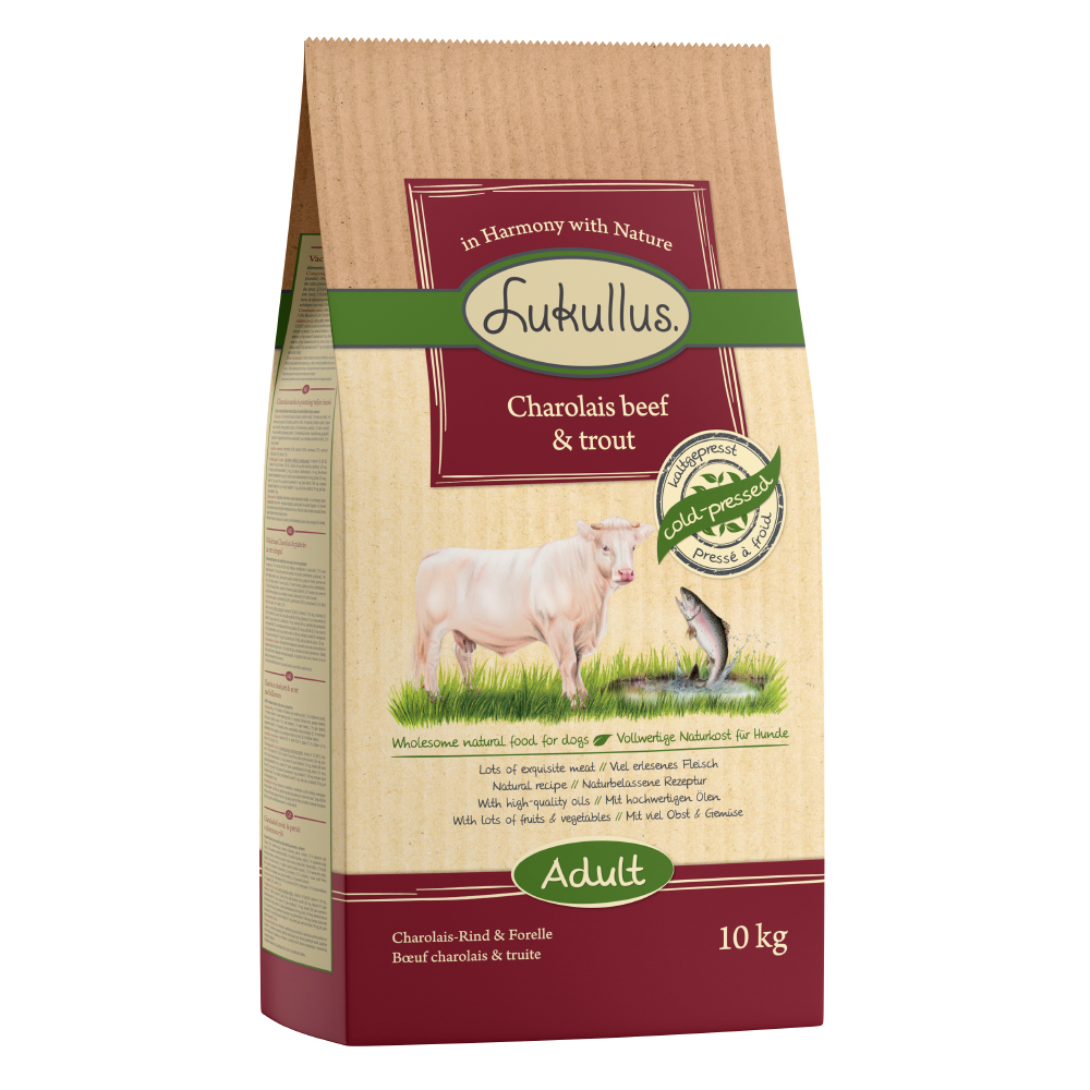 10 / 15 kg Lukullus Kaltgepresst zum Sonderpreis - Adult Rind & Forelle 10 kg 10 / 15 kg Lukullus Kaltgepresst zum Sonderpreis - Adult Rind & Forelle 10 kg von Lukullus