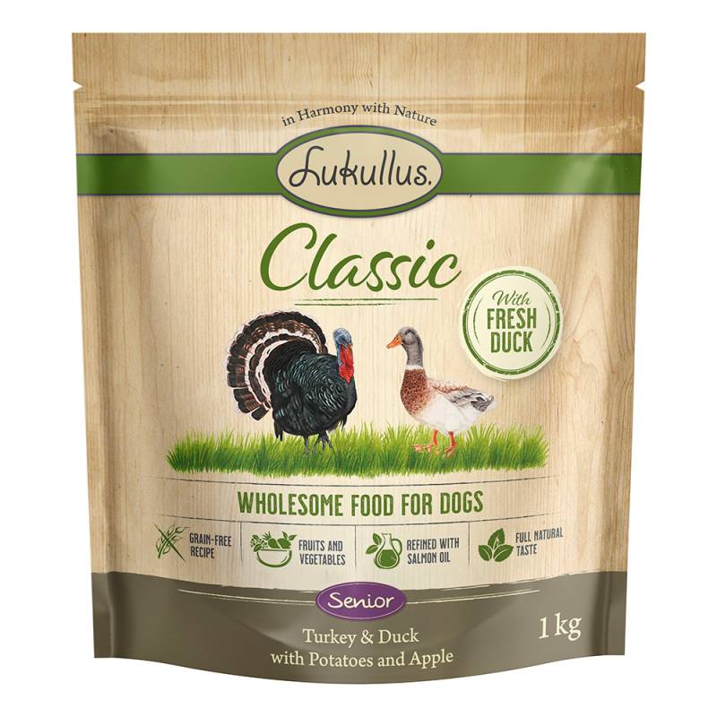 Lukullus Classic Senior Truthahn & Ente (getreidefrei) - 1 kg von Lukullus