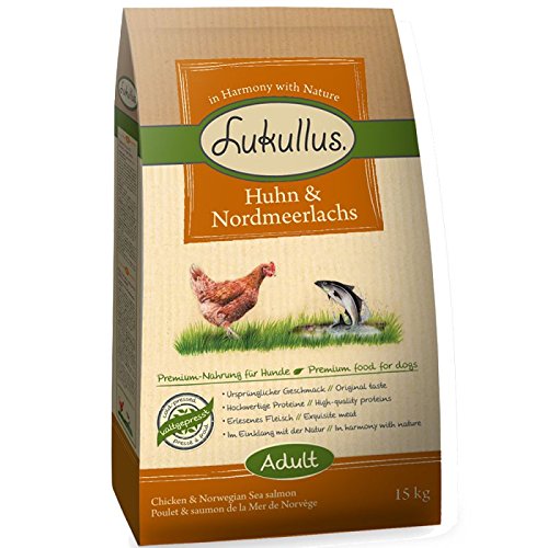 Lukullus Hundefutter Huhn & NORTHERN Wild Lachs. Eine heathly ausgewogenen Lebensmittel für Ihren Hund von Lukullus