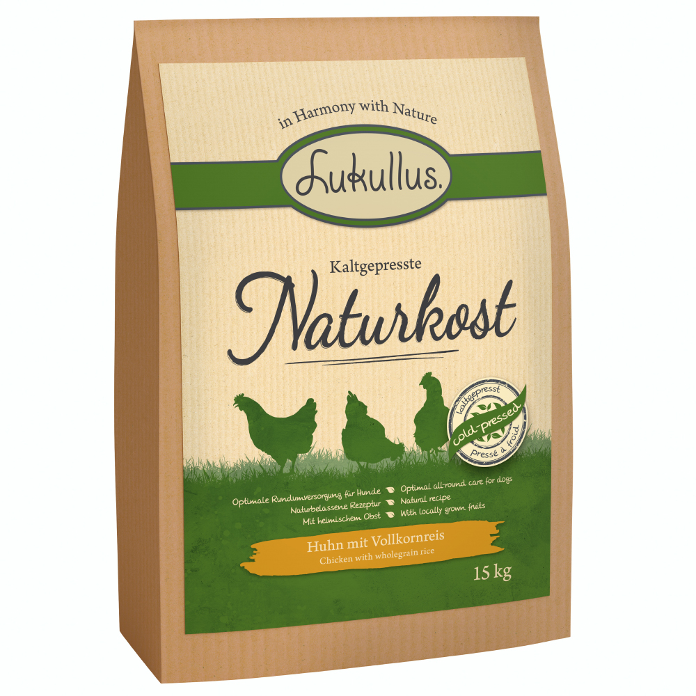 Lukullus Kaltgepresst Huhn & Vollkornreis - 15 kg von Lukullus