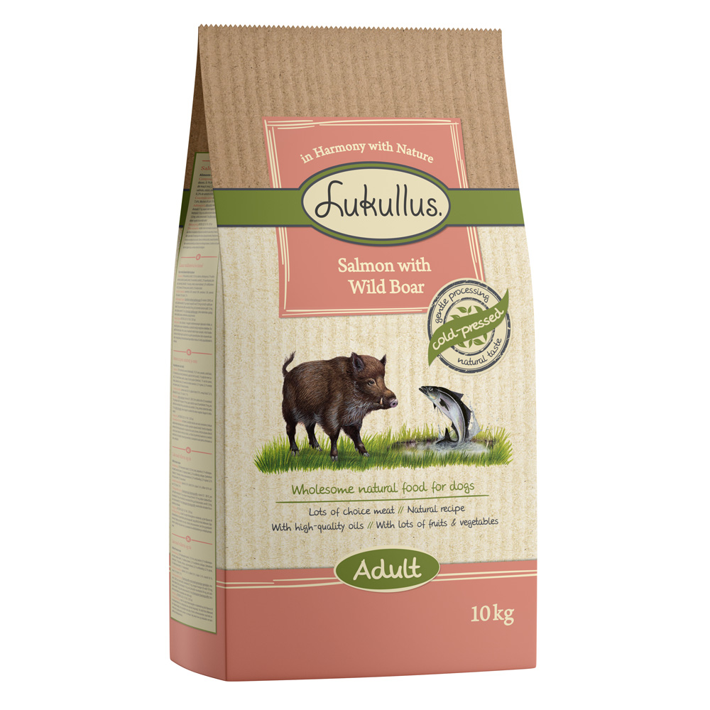 Lukullus Cold-pressed Lachs & Wildschwein - Sparpaket: 2 x 10 kg von Lukullus