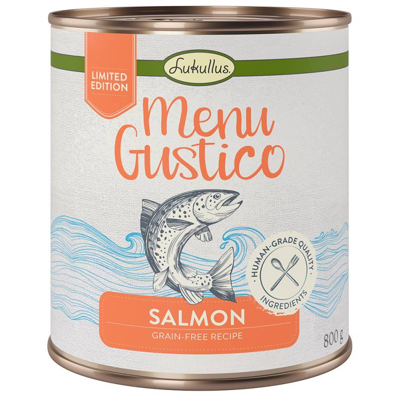 Lukullus Menu Gustico - Lachs mit Karotte, Luzerne und Spinat - 6 x 800 g von Lukullus