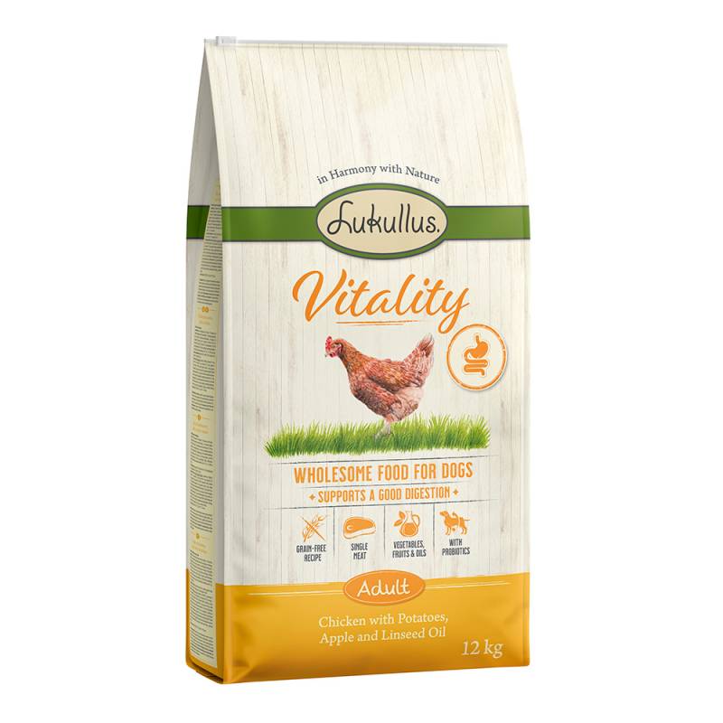 Lukullus Vitality Unterstützung der Verdauung: Huhn (getreidefrei) - 12 kg von Lukullus