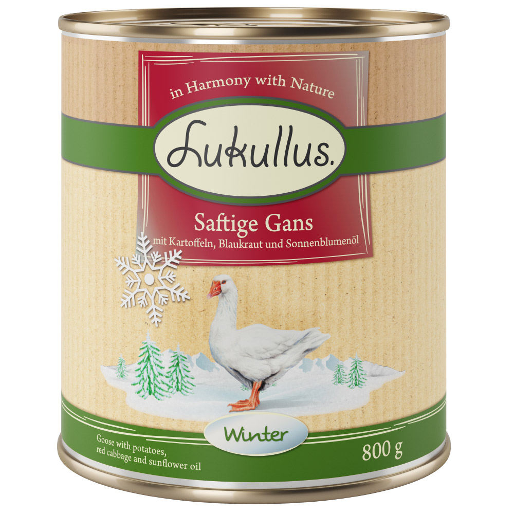 Lukullus Winter-Menü: Saftige Gans - 24 x 800 g von Lukullus