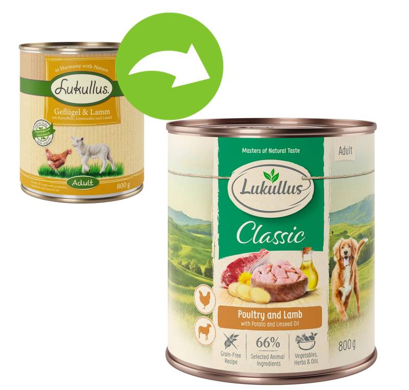 Sparpaket Lukullus Naturkost 24 x 800 g - Junior Mixpaket (3 Sorten) von Lukullus