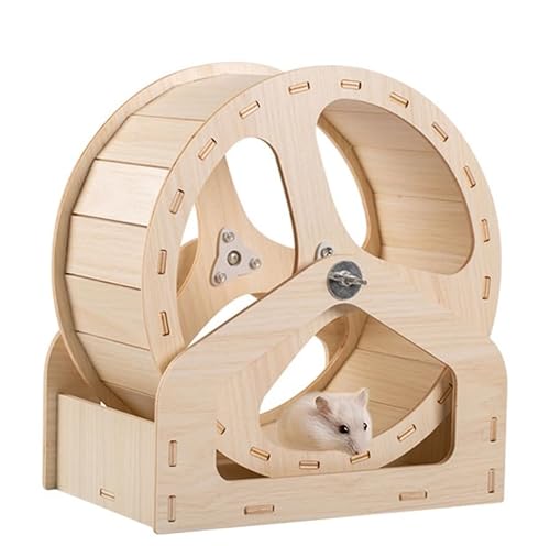 Hamster Running Wheel Holz Hamster Ruhiges Kleines Tier Spielzeug für Ratten- Rennmäuse Chinchillas Hedgehogs Meerschweinchen Lieferungen von Luminexia