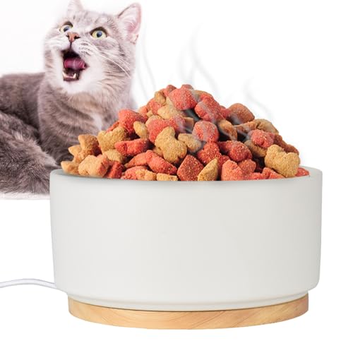 Beheizter Wassernapf, Keramik Thermo Pet Bowl 1000ml, Huhn Warmwasserbereiter mit 30°C konstanter Temperatur, Batteriebetriebener Beheizter Futternapf, USB-Heizung Hund Beheizte Schüssel für Winter von Lumiscent